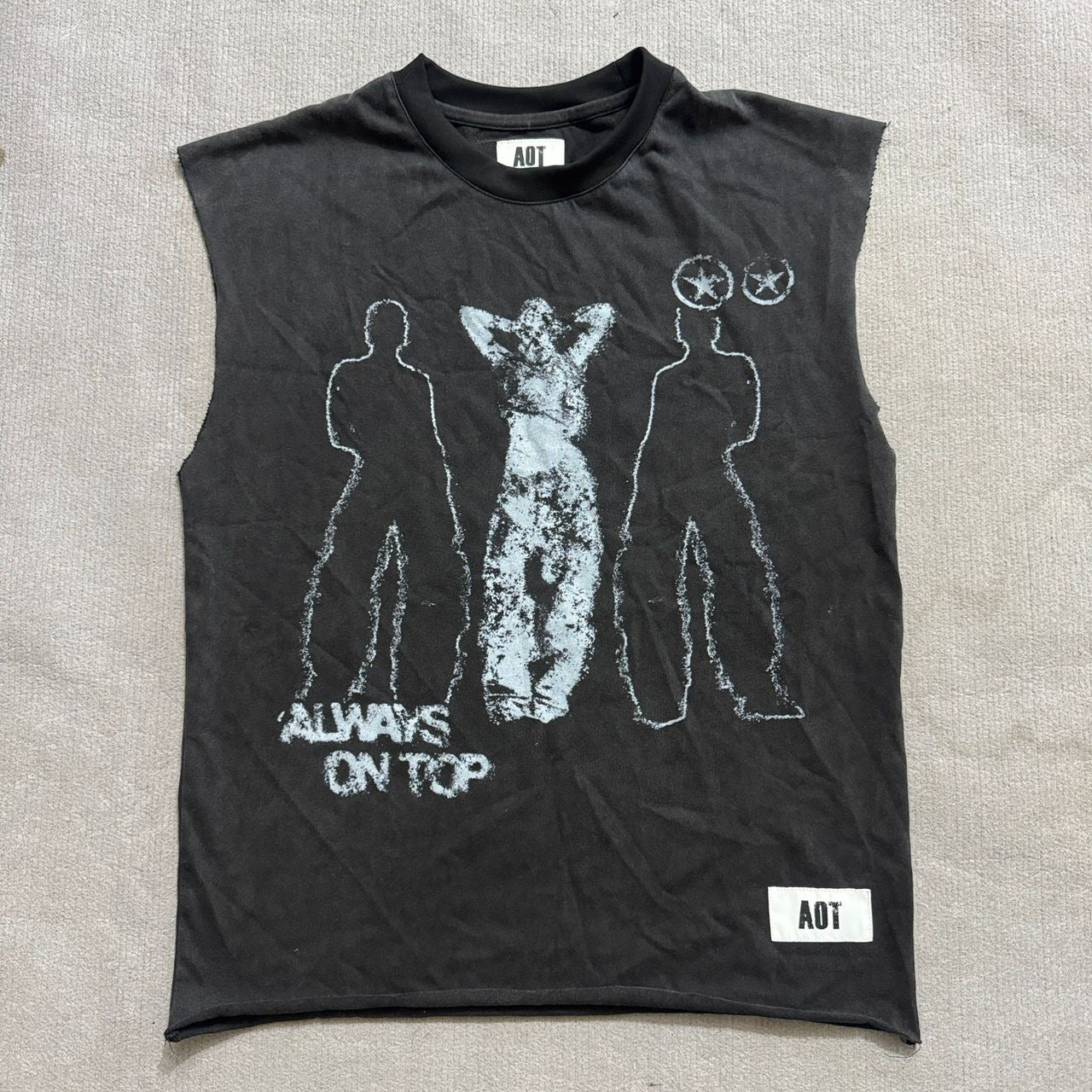 AOT Sleeveless Tee-Black