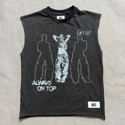 AOT Sleeveless Tee-Black
